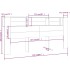 Mueble cabecero color gris Sonoma 220x18,5x104,5