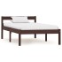 Estructura cama sin colchón madera pino marrón oscuro