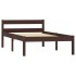 Estructura cama sin colchón madera pino marrón oscuro