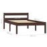 Estructura cama sin colchón madera pino marrón oscuro