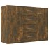 Aparador madera contrachapada color roble ahumado 88x30x65