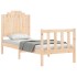Estructura de cama individual con cabecero madera