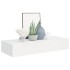 Estantes de pared con cajón 2 uds MDF blanco 60x23,5x10