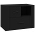 Mesita de noche madera contrachapada negro 60x36x45