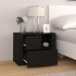 Mesita de noche madera contrachapada negro 60x36x45