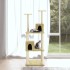 Rascador para gatos con postes de sisal color crema 141