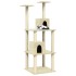 Rascador para gatos con postes de sisal color crema 141