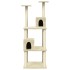 Rascador para gatos con postes de sisal color crema 141