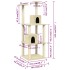 Rascador para gatos con postes de sisal color crema 141