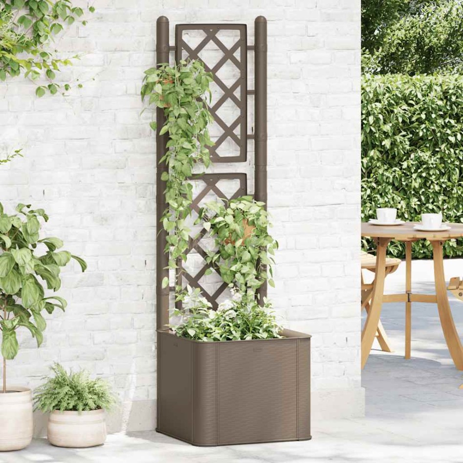 Arriate con enrejado y sistema de riego automático