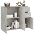Aparador de madera contrachapada gris hormigón 91x29,5x75