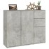 Aparador de madera contrachapada gris hormigón 91x29,5x75