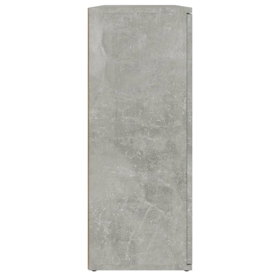 Aparador de madera contrachapada gris hormigón 91x29,5x75