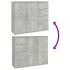 Aparador de madera contrachapada gris hormigón 91x29,5x75