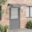 Marquesina de puerta policarbonato negro 150x75 cm
