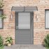 Marquesina de puerta policarbonato negro 150x75