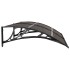 Marquesina de puerta policarbonato negro 150x75