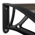 Marquesina de puerta policarbonato negro 150x75