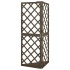 Enrejado de esquina madera maciza de abeto gris 50x50x145