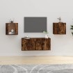 Muebles para TV de pared 2 uds roble ahumado 40x34,5x40 cm