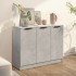 Aparador de madera contrachapada gris hormigón 90,5x30x70