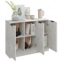 Aparador de madera contrachapada gris hormigón 90,5x30x70