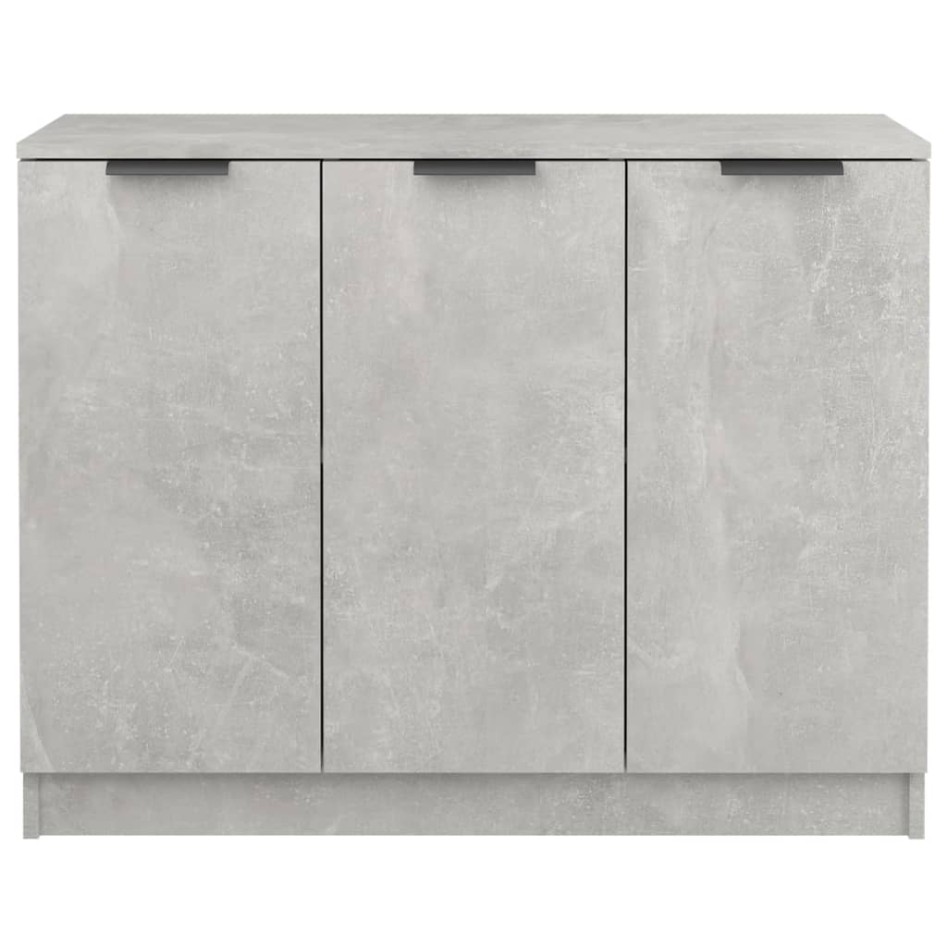 Aparador de madera contrachapada gris hormigón 90,5x30x70