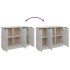 Aparador de madera contrachapada gris hormigón 90,5x30x70