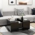 Mesa de centro madera contrachapada negro 60x60x38