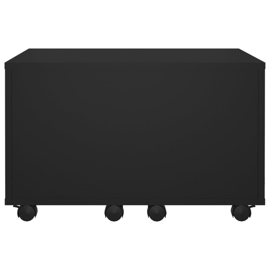 Mesa de centro madera contrachapada negro 60x60x38