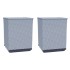 Jardineras 2 unidades polipropileno gris claro 30x30x37