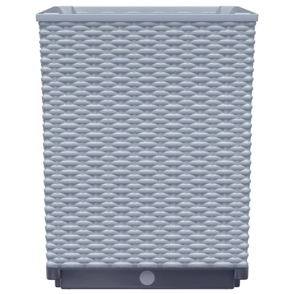 Jardineras 2 unidades polipropileno gris claro 30x30x37