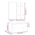 Set de muebles de recibidor madera contrachapada gris