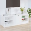 Mueble de TV madera contrachapada blanco 102x35,5x36,5 cm