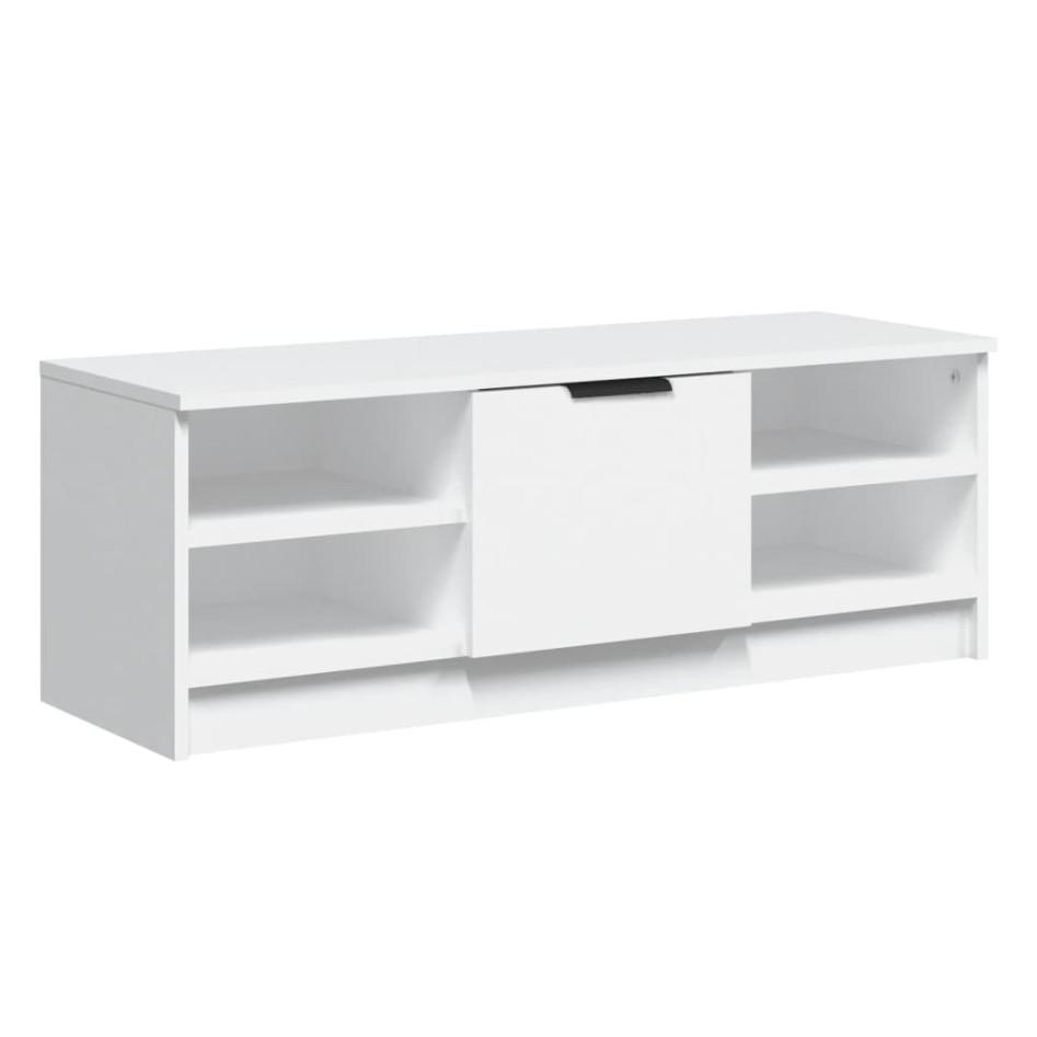 Mueble de TV madera contrachapada blanco 102x35,5x36,5