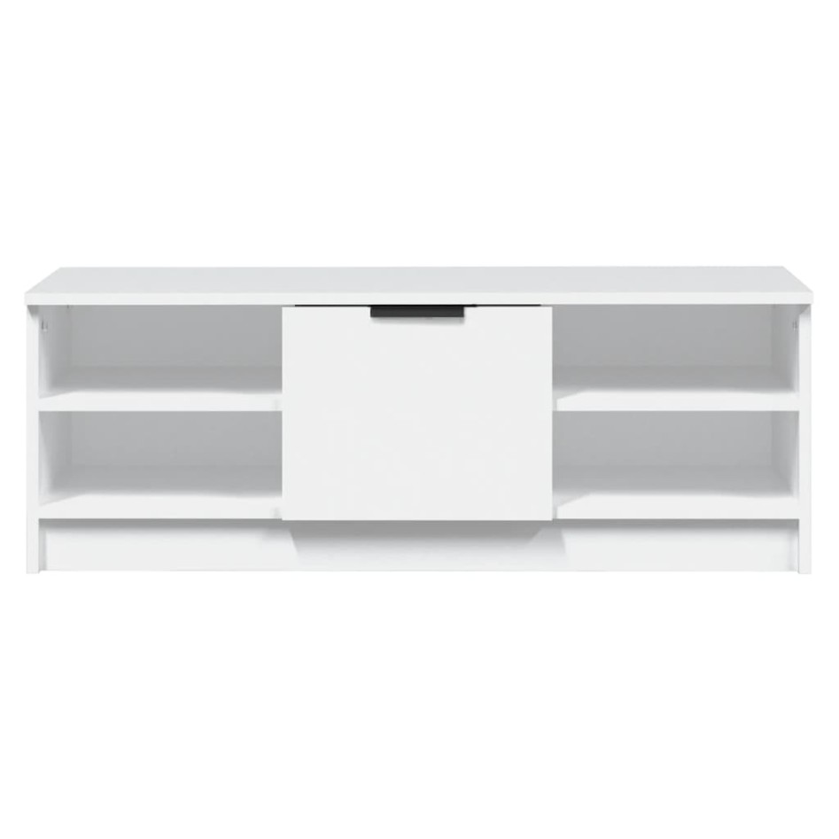 Mueble de TV madera contrachapada blanco 102x35,5x36,5