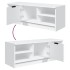 Mueble de TV madera contrachapada blanco 102x35,5x36,5