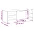 Mueble de TV madera contrachapada blanco 102x35,5x36,5