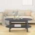 Mesa de centro de madera maciza de pino gris 110x55x45