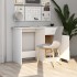 Escritorio de madera contrachapada blanco 100x50x76
