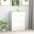 Aparador de madera contrachapada blanco brillante 60x30x75