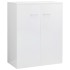 Aparador de madera contrachapada blanco brillante 60x30x75