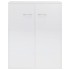 Aparador de madera contrachapada blanco brillante 60x30x75