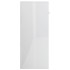 Aparador de madera contrachapada blanco brillante 60x30x75