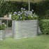 Jardinera arriate acero recubrimiento polvo plata 114x40x68
