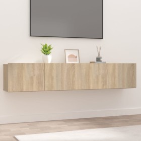 Muebles de TV 2 uds madera ingeniería roble Sonoma 80x30x30
