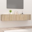 Muebles de TV 2 uds madera ingeniería roble Sonoma 80x30x30 cm