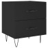 Mesitas de noche 2 uds madera ingeniería negro 40x35x47,5