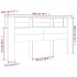 Mueble cabecero negro 200x18,5x104,5
