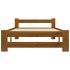 Estructura cama sin colchón madera pino marrón miel 100x200